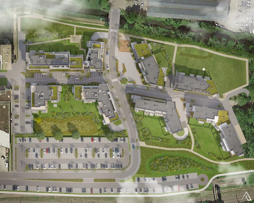 Õhuvaade - Energy-Efficient Apartments with Views in Court-Saint-Etienne