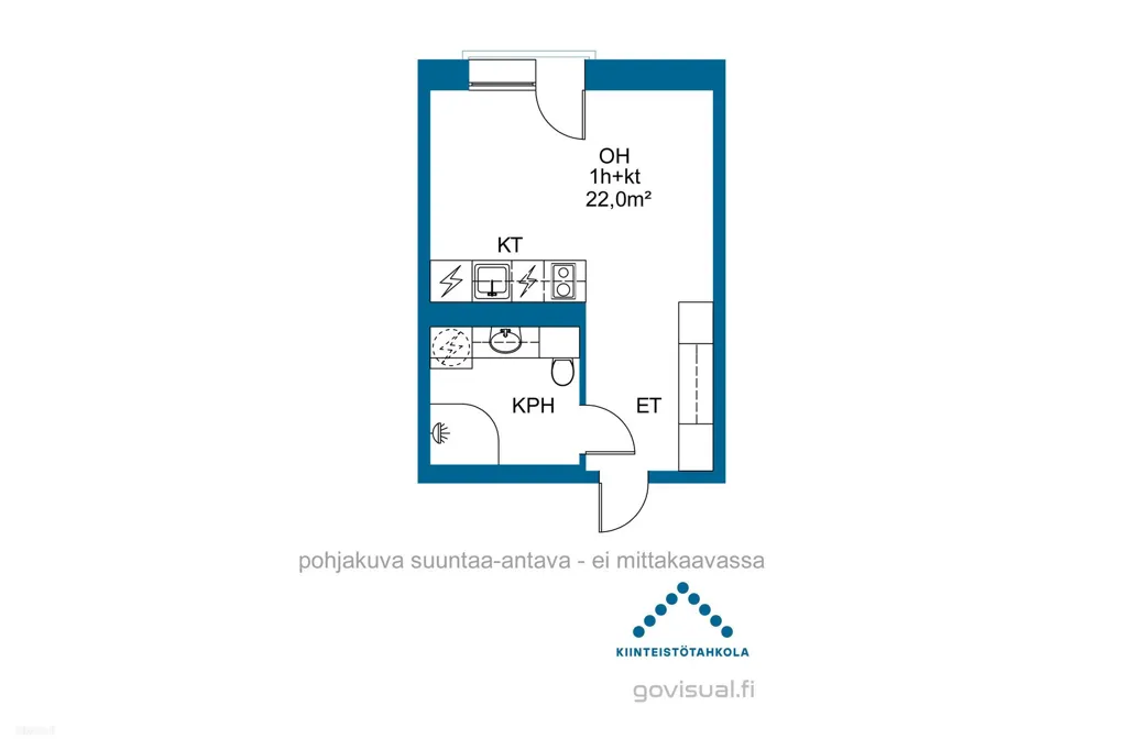 Plan - Bright Studio with Metro Access in Herttuankulma, Turku
