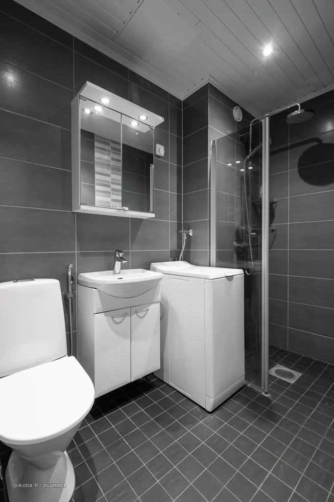 Salles de bain - Fully Renovated Flat with Balcony in Karjaa Centre