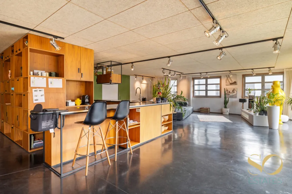 Kitchen - Duplex Loft with Terrace in Brussels