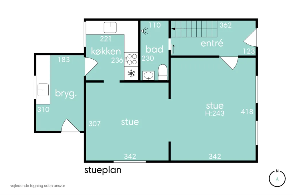 Plan - Historic Villa with Garden in Maribo