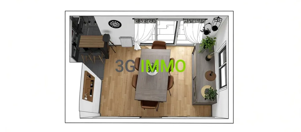 Plan - Maison Contemporaine avec Piscine à Romillé
