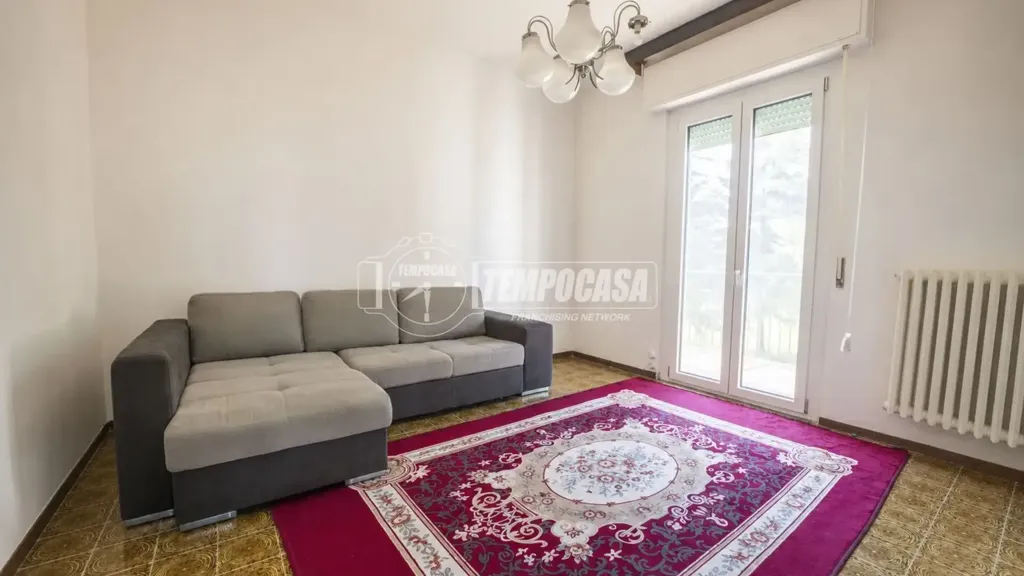 Living Room - Apartment with Balcony and Private Garden in Montecosaro