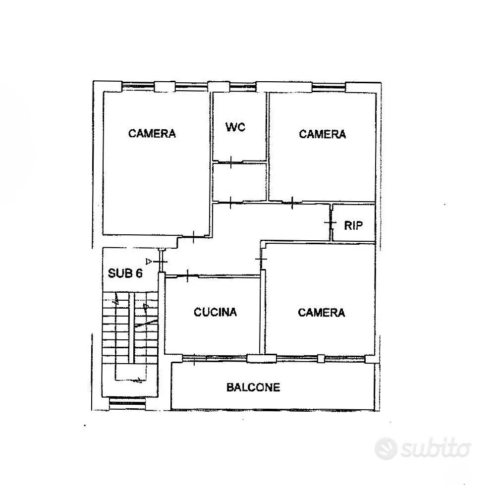 Plan - Spacious First-Floor Apartment in Sertinu, Macomer