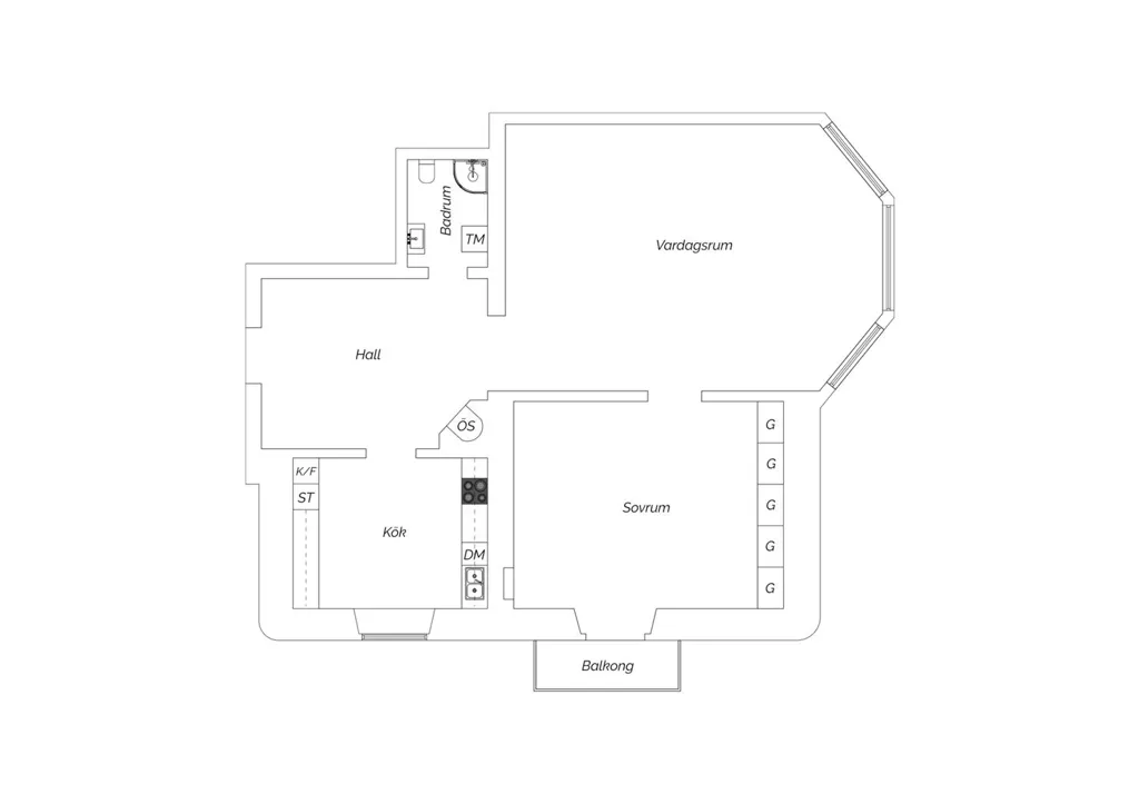 Plaan - Apartment with Balcony in Östermalm, Stockholm