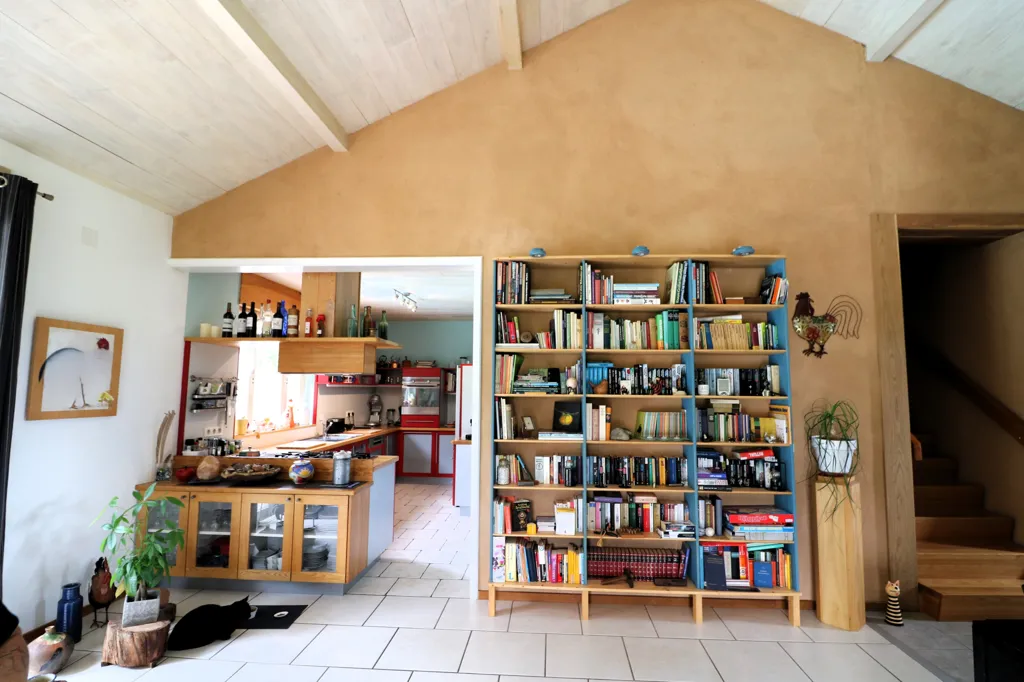 Séjour - Maison Contemporaine avec Piscine en Campagne
