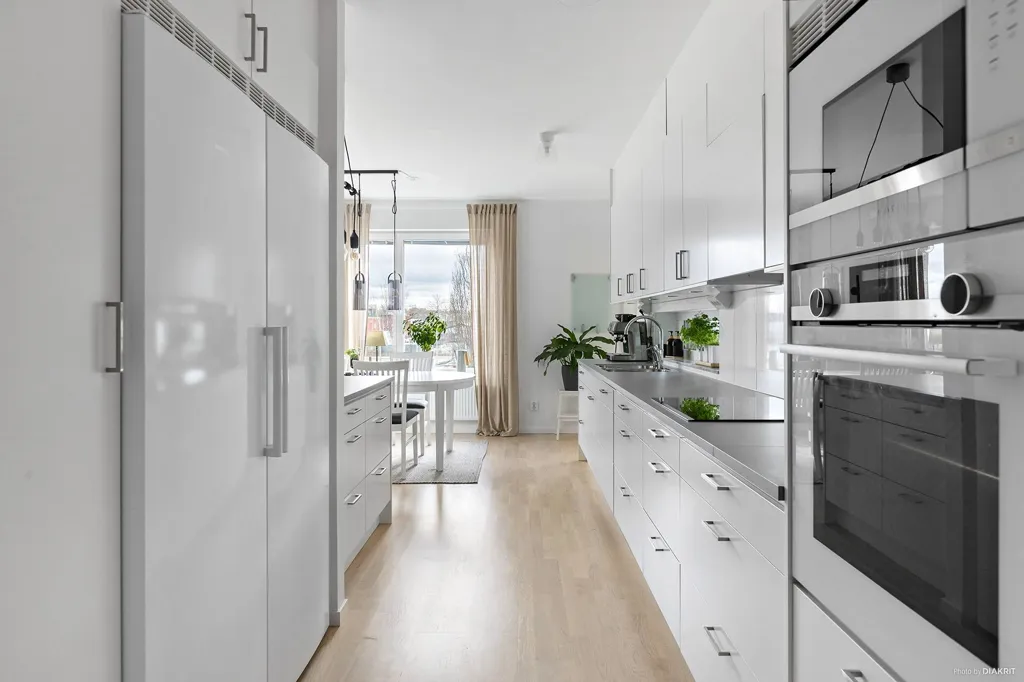 Kitchen - Modern Apartment with Balconies in Örebro