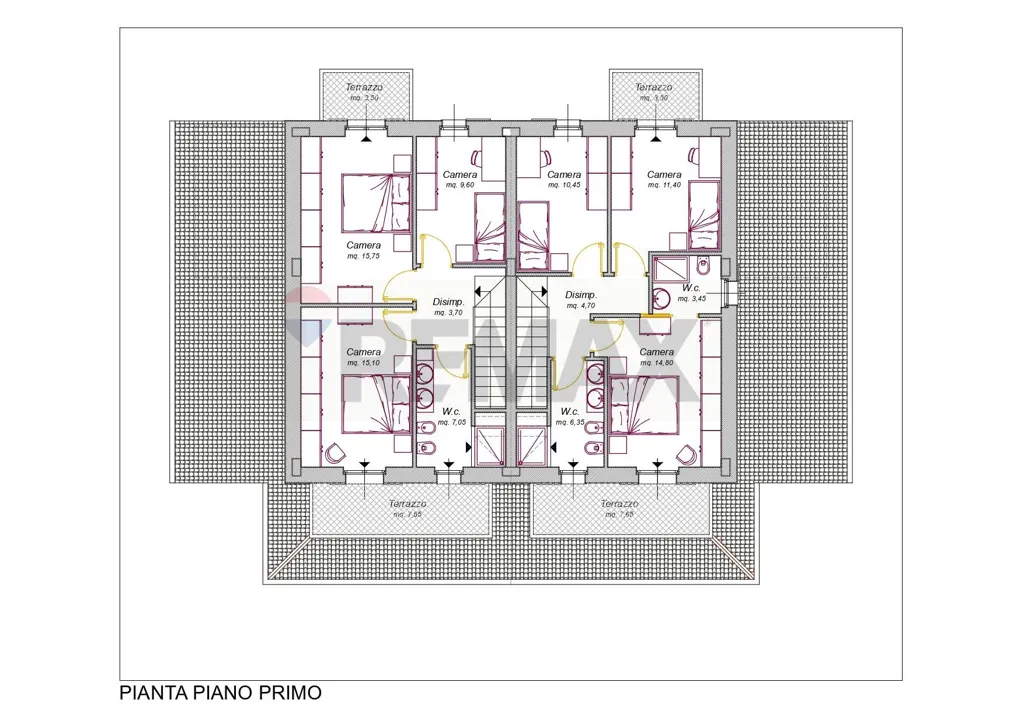 Floor Plan - Bifamiliar Villa with Garden in Perugia
