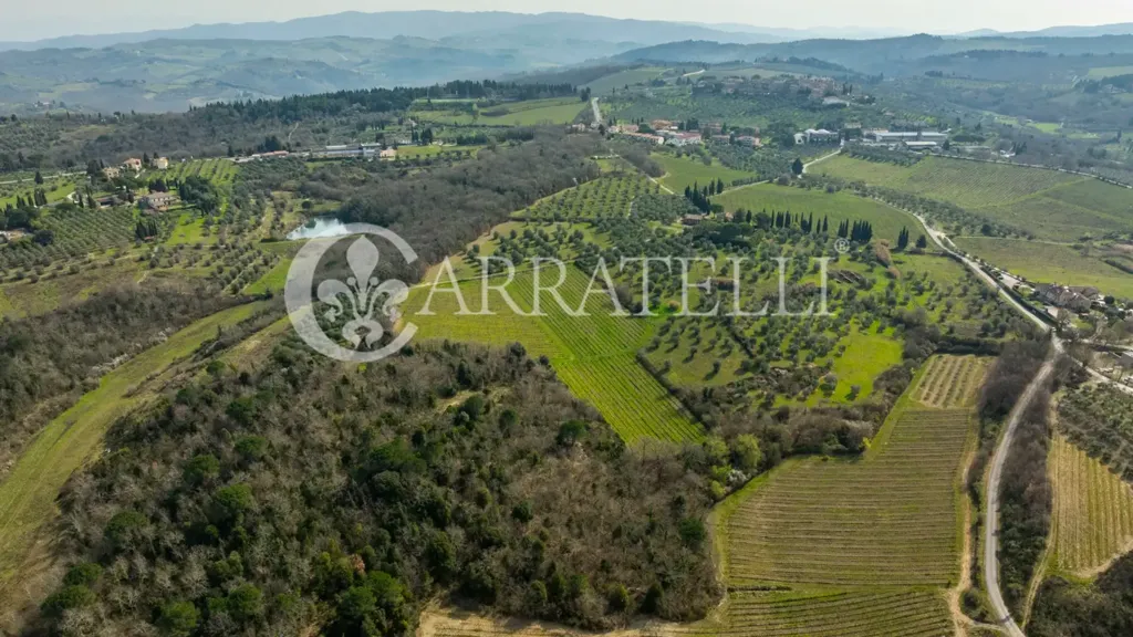Vue aérienne - Vineyard Estate with Casale in Chianti