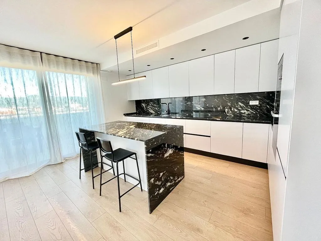 Köök - Penthouse with Pool in Zarandona, Murcia