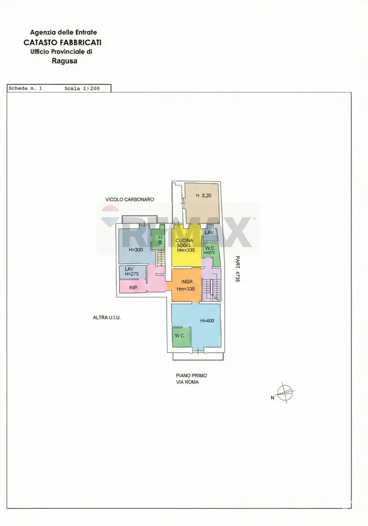 Plan - Fully Rented Building in Ragusa Centre