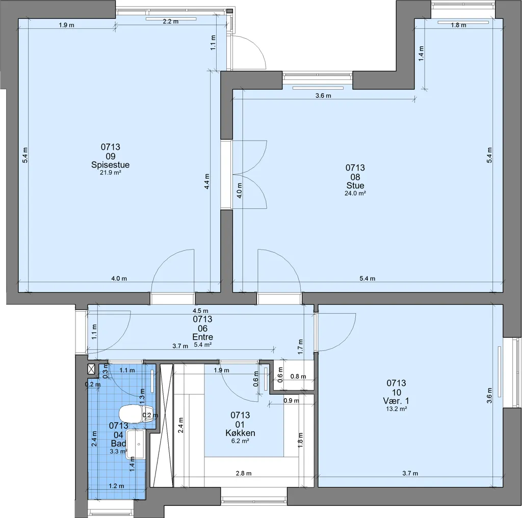 Plaan - 3-Bedroom Flat with Pets Allowed in Randers