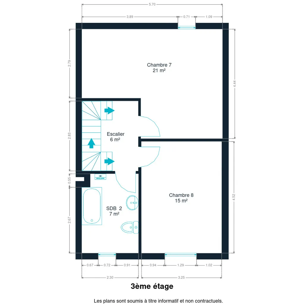 Plan - Immeuble Duplex avec Jardin à Jette