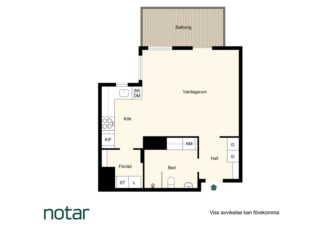 Floor Plan - Apartment with Balcony in Råsunda