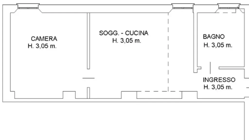 Planimetria - Rustic Bilocale with Central Location in Reggio Emilia