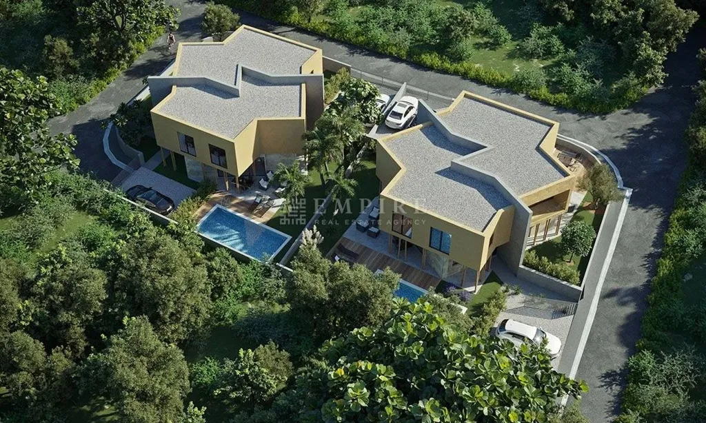 Vue aérienne - Duplex Houses with Private Pool in Brtonigla