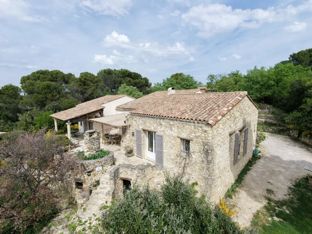 Vue aérienne - Maison de Caractère avec Vue Panoramique à Venasque