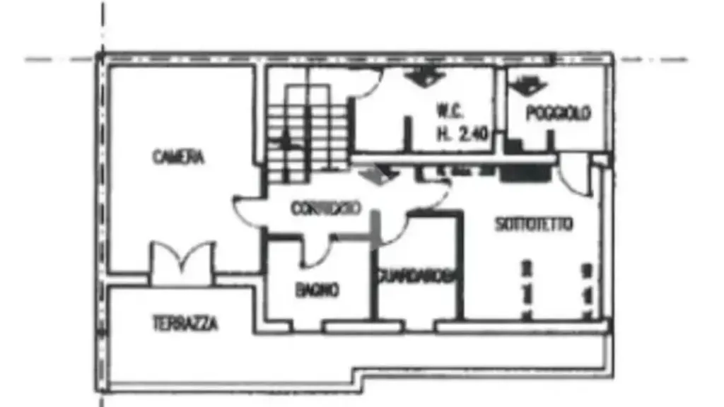 Plan - Villa with Garden in Due Carrare