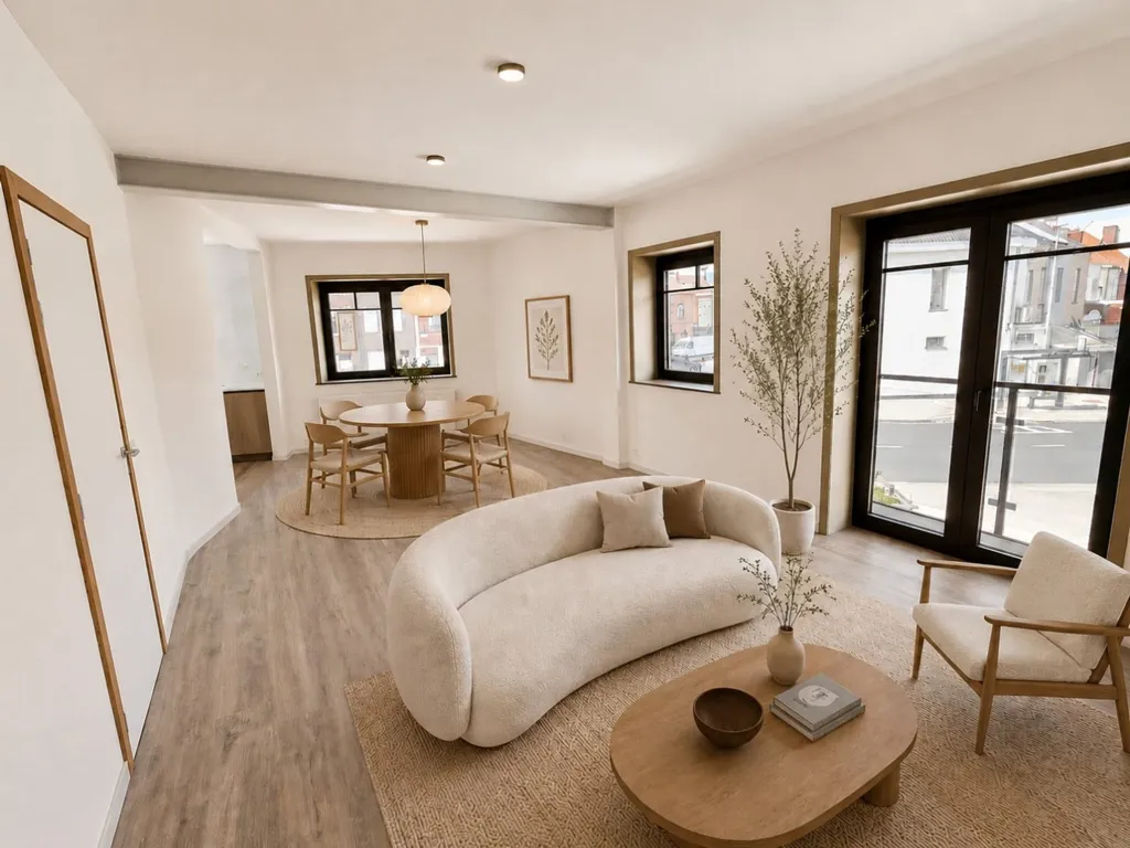 Salón - Eco-Friendly Apartment with Terrace in Kortrijk