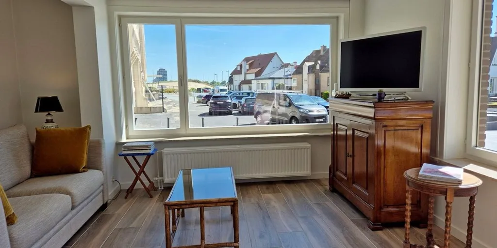 Séjour - Appartement avec Vue sur les Dunes à Westende