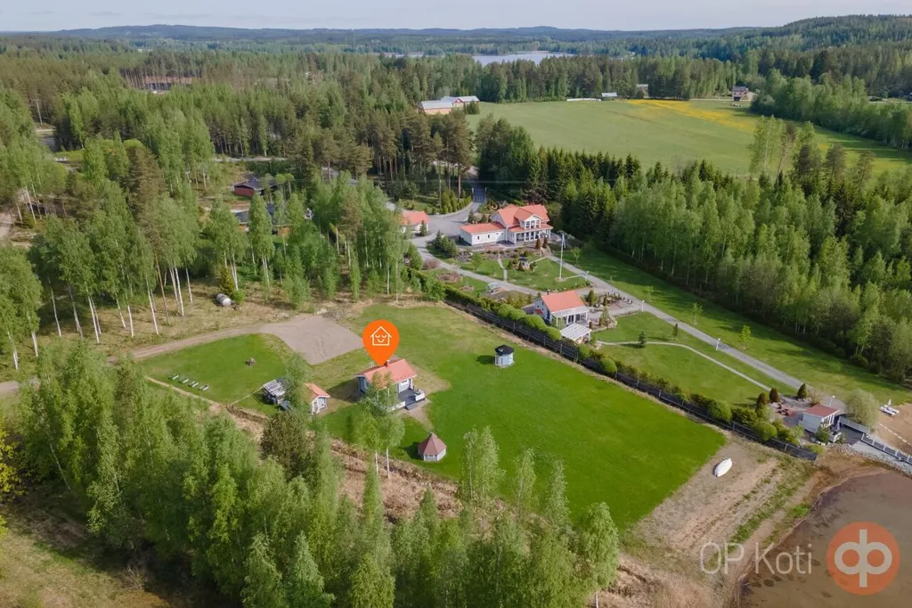 Õhuvaade - Riverside Plot with Sauna in Sotkamo