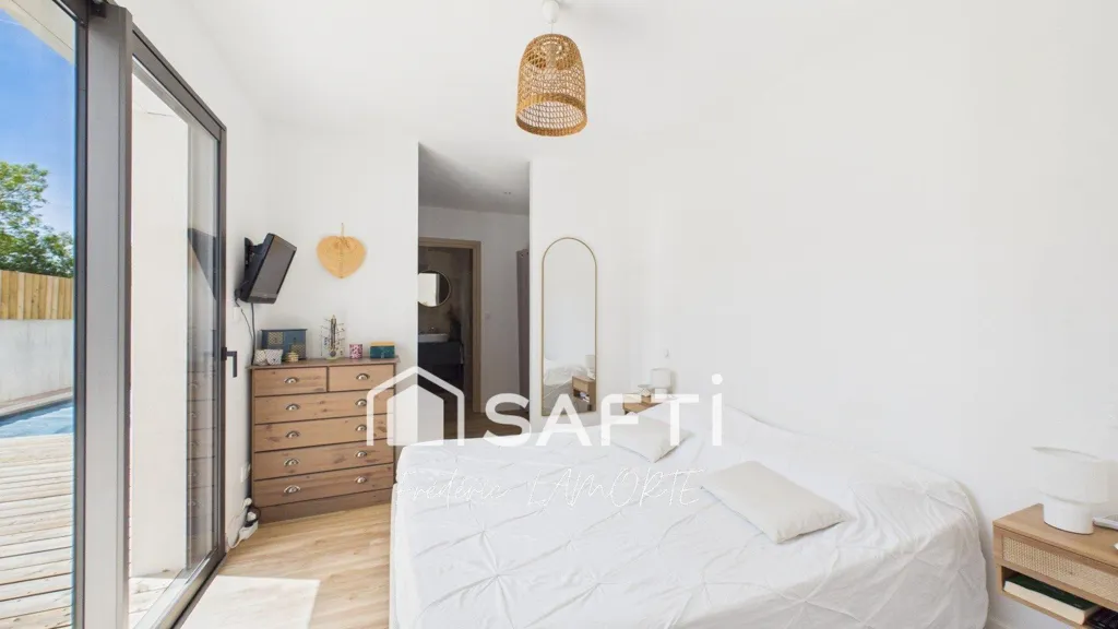 Chambres - Maison Contemporaine avec Piscine à Proximité