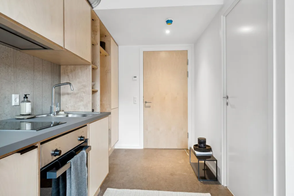 Köök - Studio Apartment with Terrace in Aarhus C