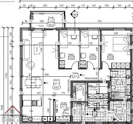 Plan - Appartement 4 pièces à Akureyri