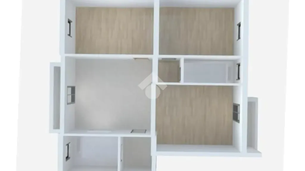 Plan - Rear-Facing Apartment with Balcony in Terni