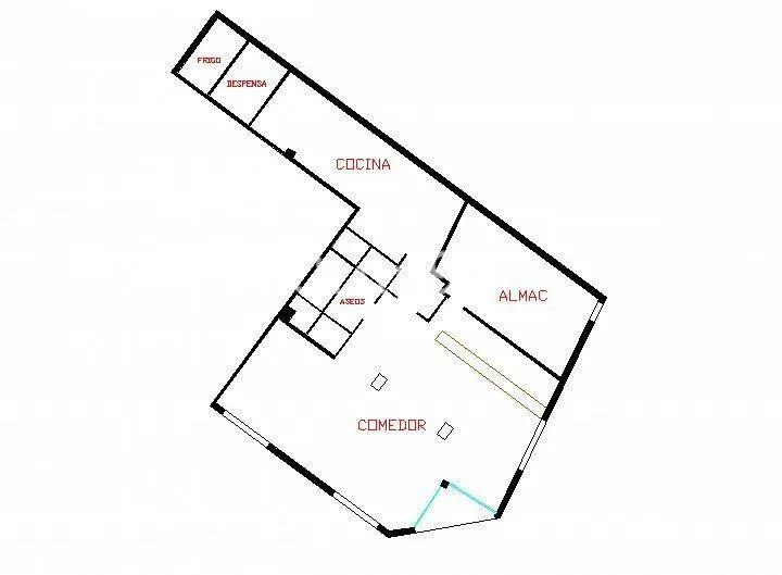 Floor Plan - Restaurant for Rent with Terrace in Lleida
