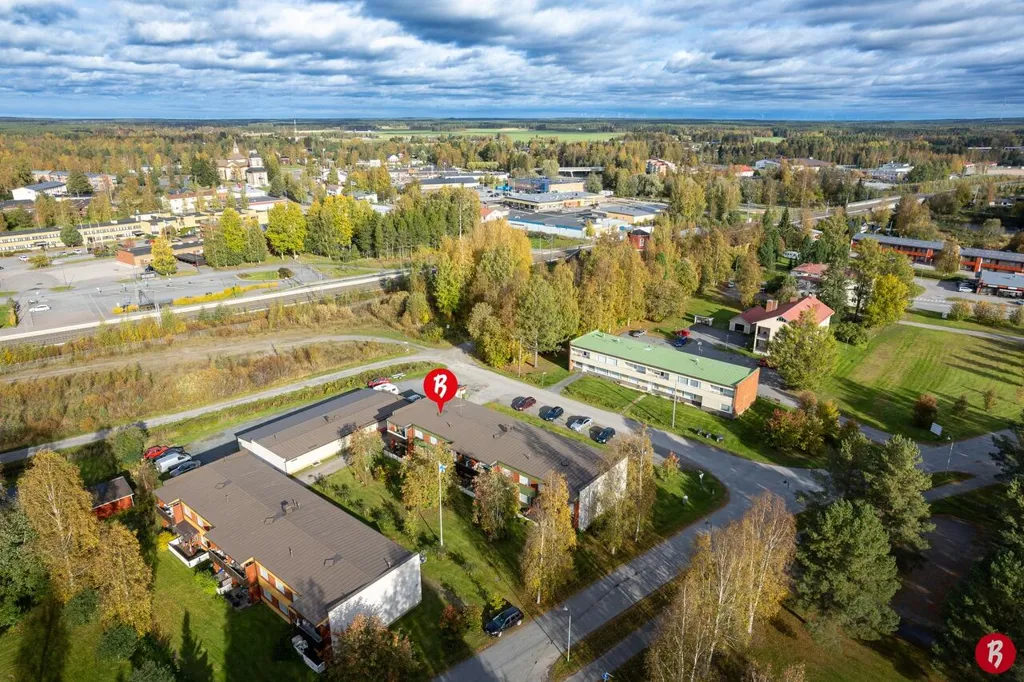 Vue aérienne - Spacious Duplex with Balcony near Kannus Centre