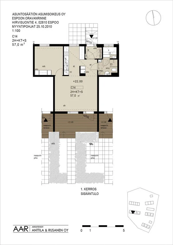 Plan - Appartement 2 pièces à Espoo