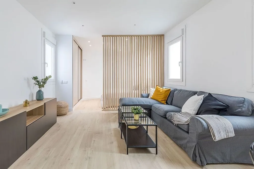 Living Room - Modern Studio with Air Conditioning in Salamanca