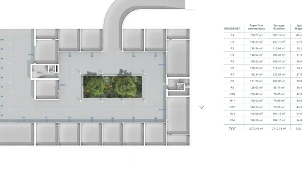 Floor Plan - Two-Level Apartment with Garden in Montebelluna