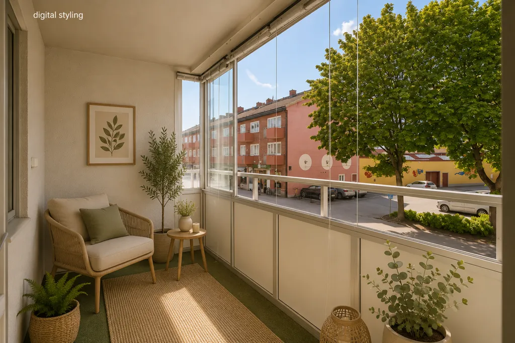 Balcon - Apartment with Balcony in Eskilstuna