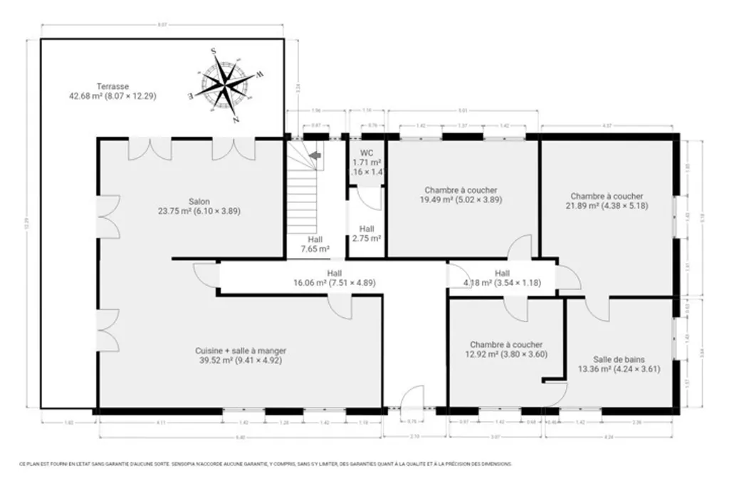 Plan - Villa Familiale avec Terrasse au Sud à Dinant