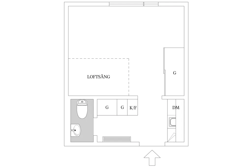 Plaan - Efficient Apartment with Inner Garden in Uppsala