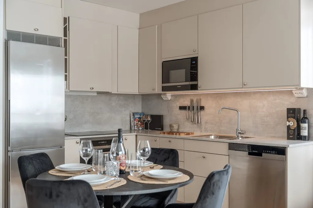 Cuisine - Modern Apartment with Balcony in Habo