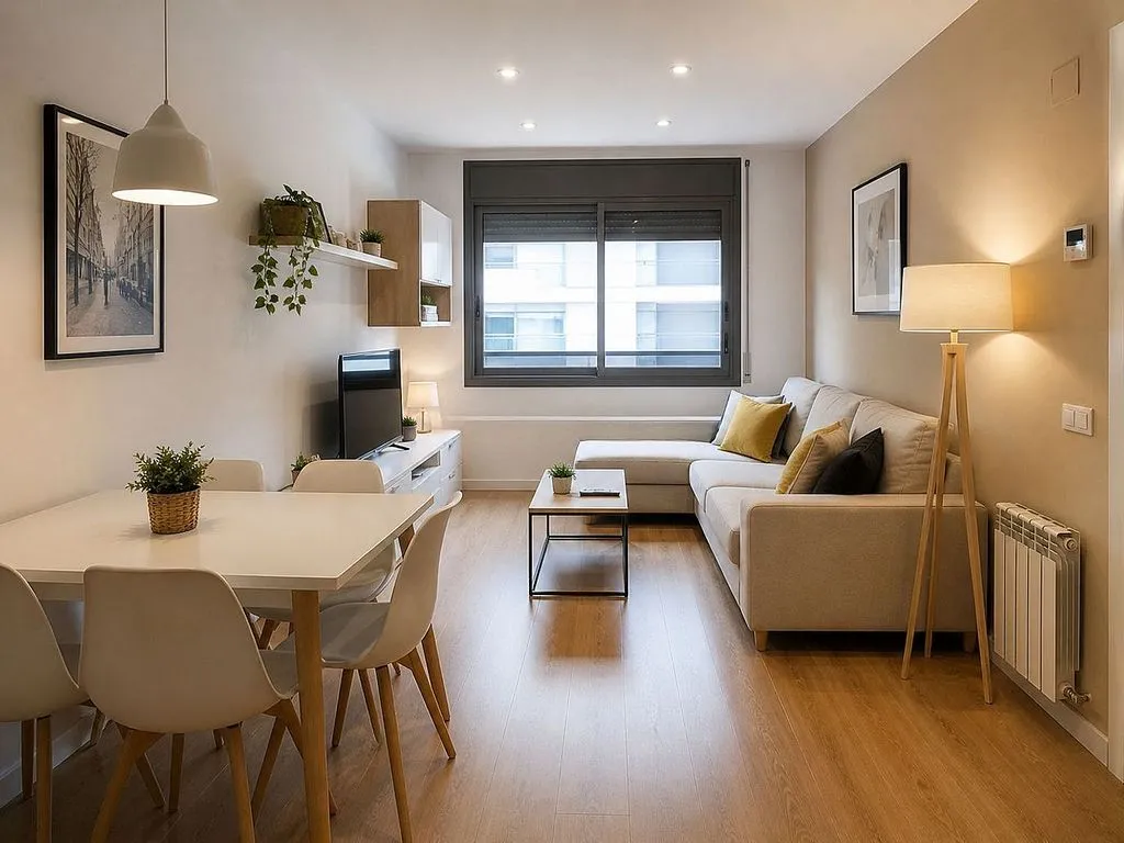 Séjour - Modern Flat with Balcony in Poblenou