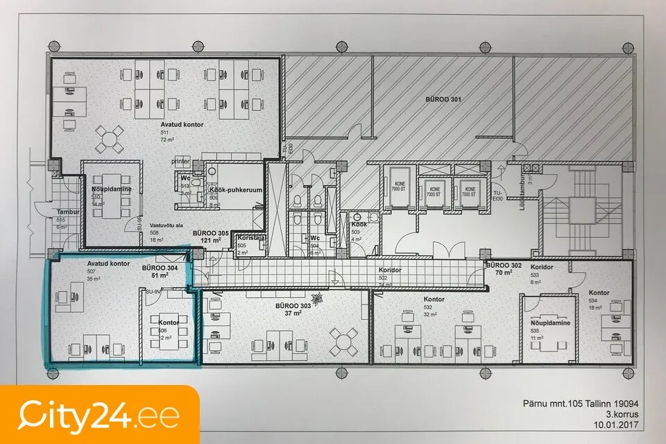Plan - Local commercial 2 pièces à Tallinn