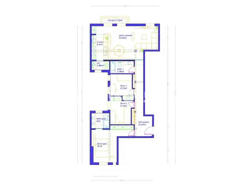 Plan - Apartment with Balcony in Chamberí
