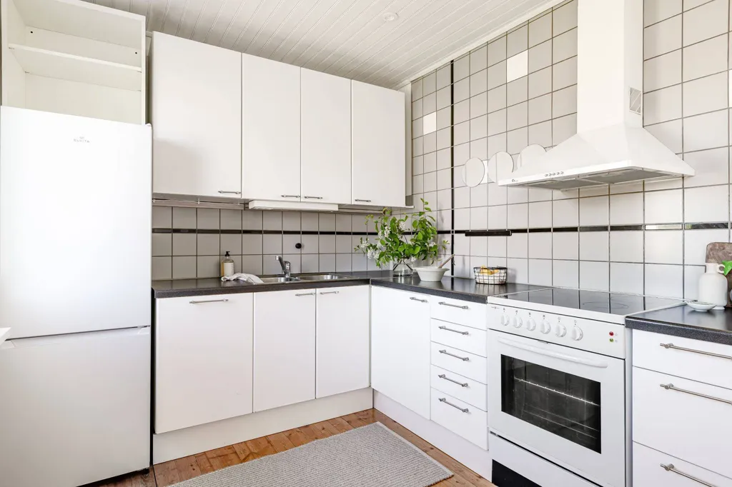 Kitchen - Modern Apartment with Balcony in Linköping