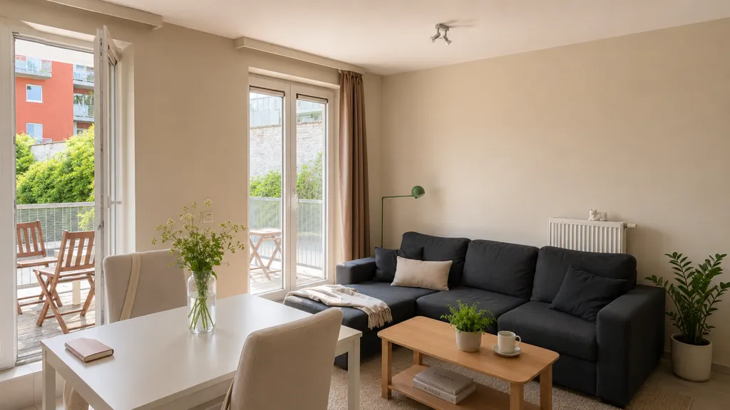 Séjour - Appartement avec Vue sur l'Eau à Gand