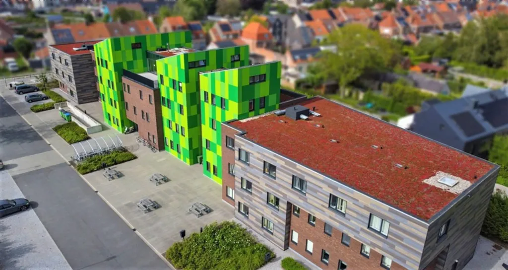 Vue aérienne - Appartement 1 Chambre avec Ascenseur à Sint-Michiels