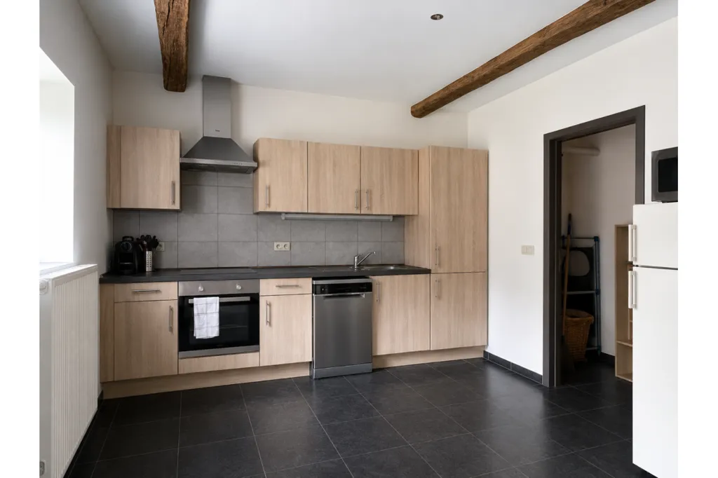 Kitchen - Charming House with Terrace in Falaën