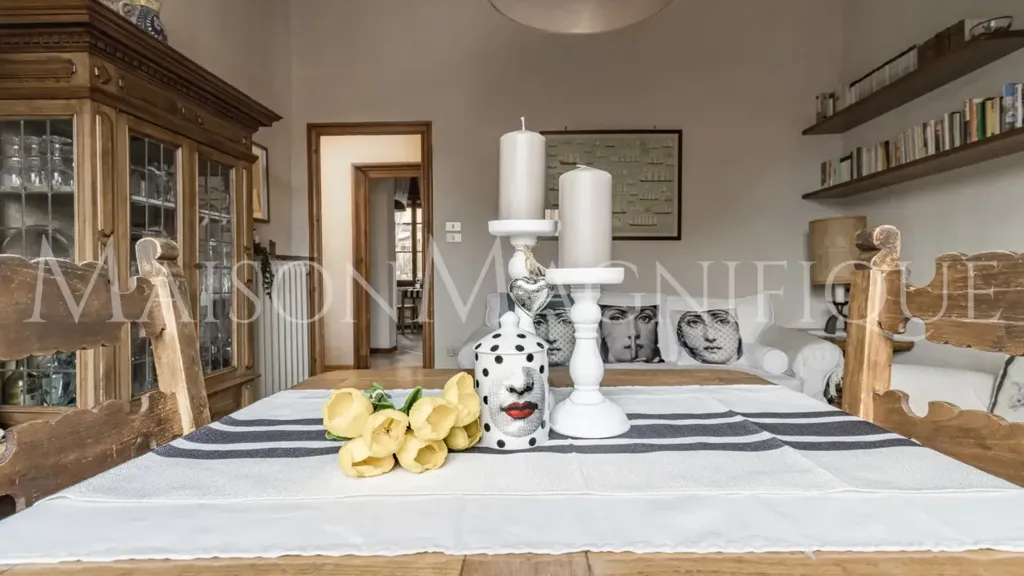Dining Room - Historic Apartment with Views in Bologna Centre