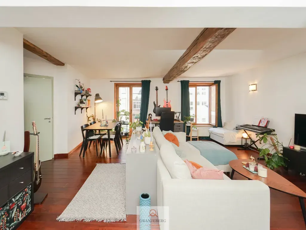 Séjour - Appartement avec Terrasse et Vue sur la Leie à Gand