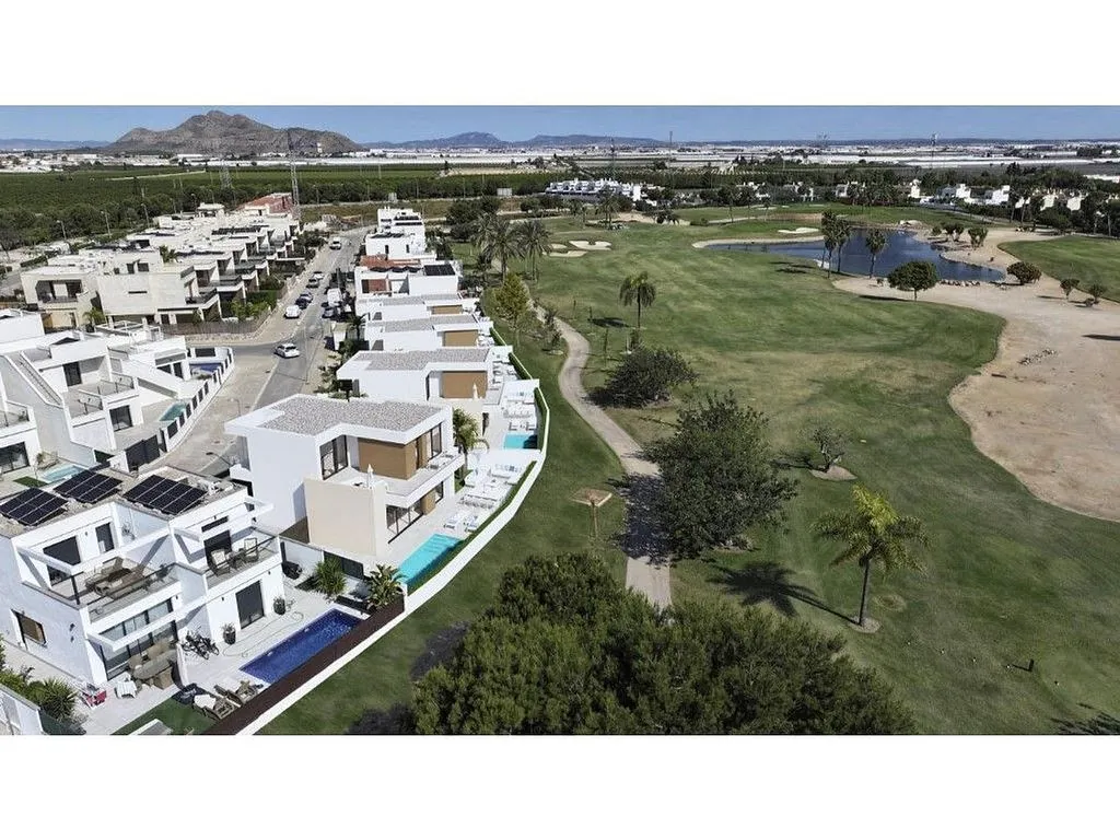 Aerial - New Build Villa with Pool in Roda Golf, Murcia