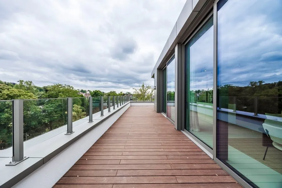 Balcon - Penthouse Moderne avec Vue Imprenable à Ukkel