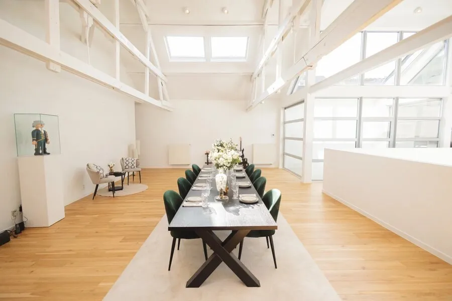 Dining Room - Rear House with Garden in Châtelain, Ixelles